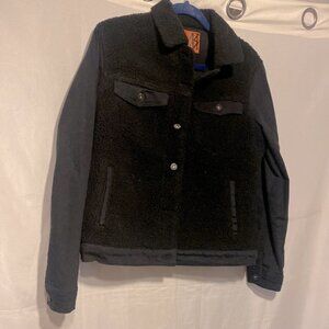 Mavi Black Sherpa Denim Jacket  Medium